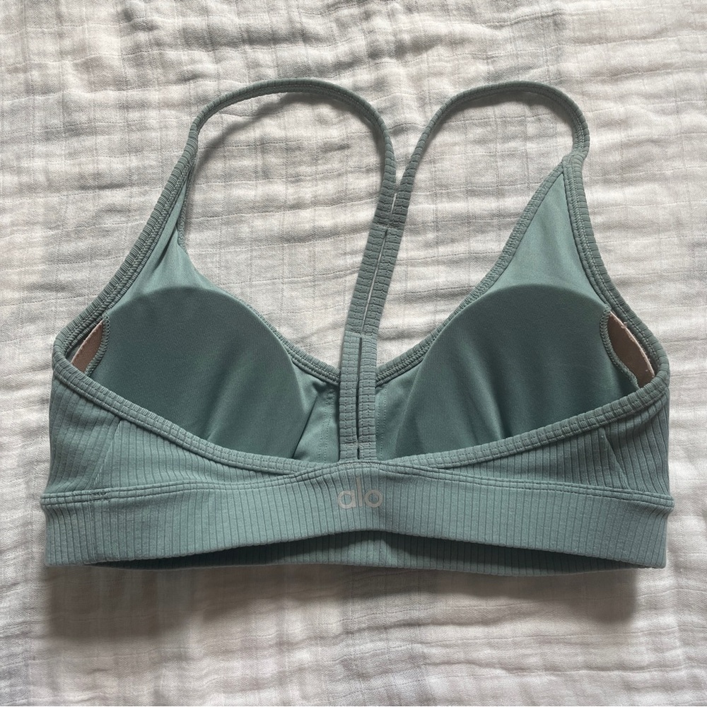 Ribbed Blissful Bra in Soft Seagrass - Picture 11 of 11